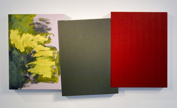 Bert Loerakker - Zonder Titel - Driemaal 60x45cm, Olieverf en alkydverf op linnen op paneel