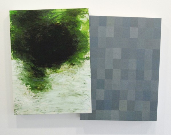 Bert Loerakker - Zonder Titel - Tweemaal 80x60cm Olie en alkydverf op linnen op paneel