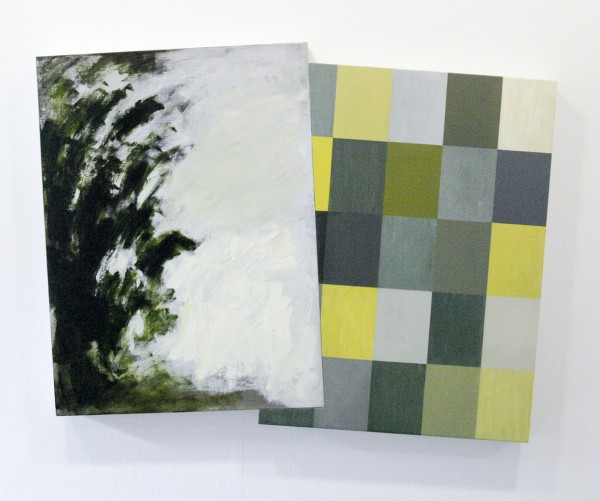 Bert Loerakker - Zonder Titel - Tweemaal 80x60cm Olieverf en alkydverf op linnen op paneel