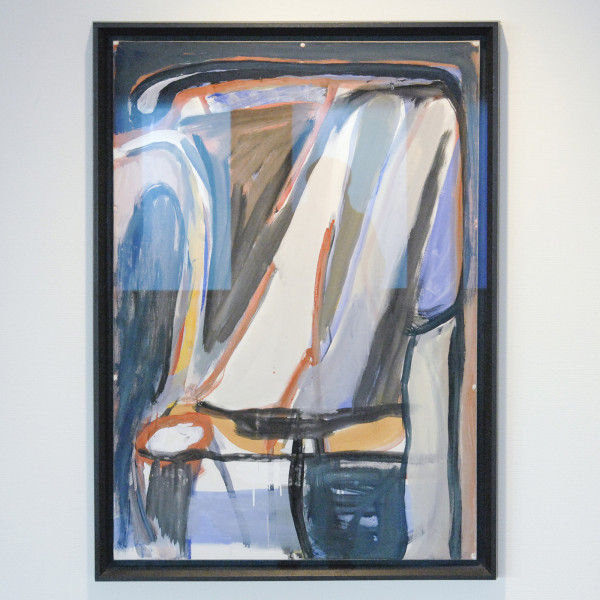 Bram van Velde - Zonder Titel - 108x76cm Gouache op papier op doek