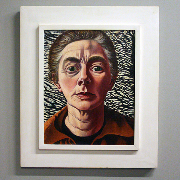 Charley Toorop - Zelfportret met wintertakken - Olieverf op doek