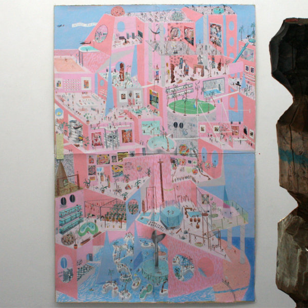 Charlie Roberts - Choppy Mart - 225x152cm Waterverf op papier Charlie Roberts - Choppy Mart - 225x152cm Waterverf op papier