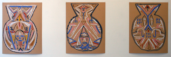 Charlie Roberts - Skane Boys, Chief Keef, Tripple Six (Vase Design #1, #2, #3) - 65x50cm Potlood en pastel op papier Charlie Roberts - Skane Boys, Chief Keef, Tripple Six (Vase Design #1, #2, #3) - 65x50cm Potlood en pastel op papier