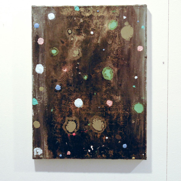 Charlotte van Renterghem - Geen titel - 30x40cm Acrylverf, olieverf en spuitbus op canvas