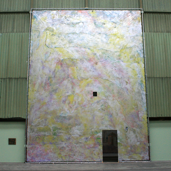 Chris Martin - Large Glitter Painting for the Submarine Wharf - Acrylverf, gelmedium, collage en glitter op bedrukt vinyl