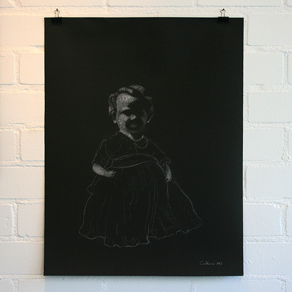 Christina Calbari - Tableau IX - 65x50cm Pastel en potlood op canvas