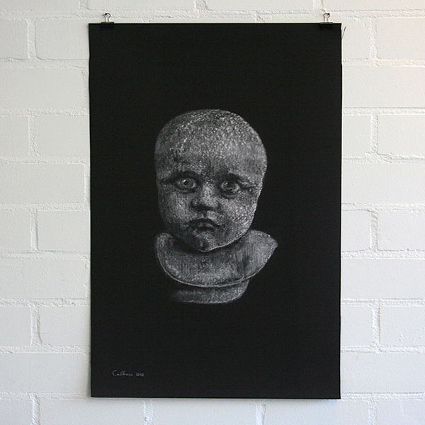 Christina Calbari - Tableau X - 92x70cm Pastel en potlood op canvas