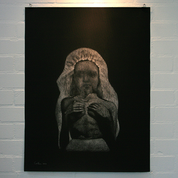 Christina Calbari - Tableau XI - 92x70cm Pastel en potlood op canvas