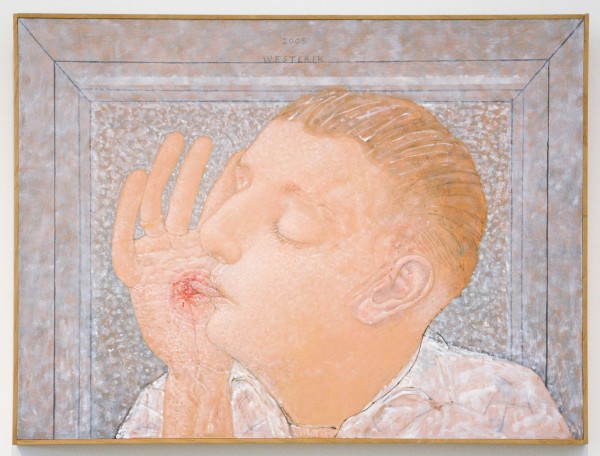 Co Westerik - Wondlikkende man - Gemengde techniek op doek, 2008