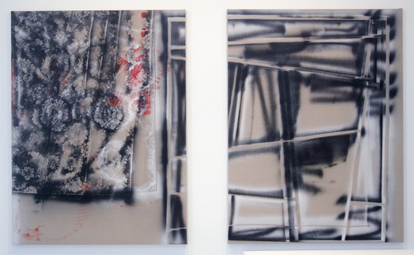 Coen Vunderink - Untitled & Untitled - beide 200x150cm Tempera op linnen