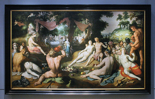 Cornelis van Haarlem - De Bruiloft van Peleus en Thetis - Olieverf op doek 1593