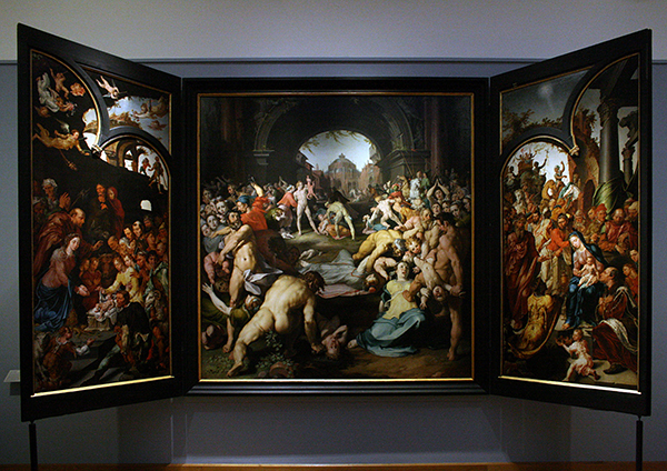 Cornelis van Haarlem - De Kindermoord van Bethlehem - Olieverf op canvas 1591