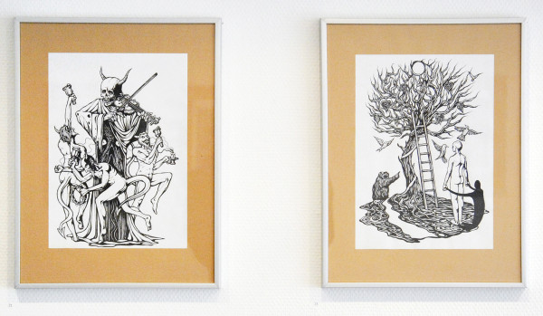 Costin Chioreanu - Dance of Death & Golden Age - 21x30cm Inkt op papier