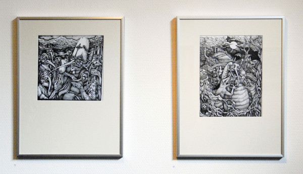 Costin Chioreanu - Horrorworld IV & III - 21x30cm Inkt op papier