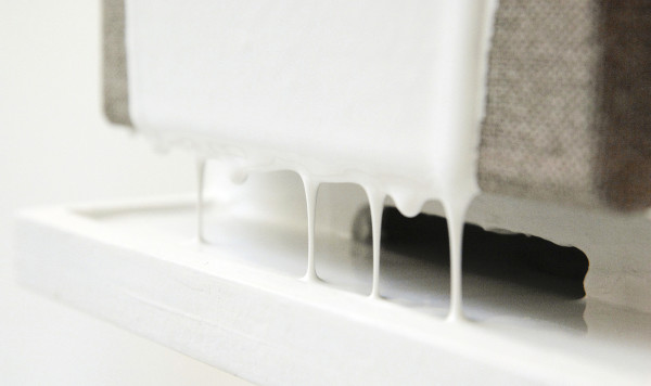 Daan den Houter - The Endless Painting #2 - Hout, acrylverf en canvas (detail)