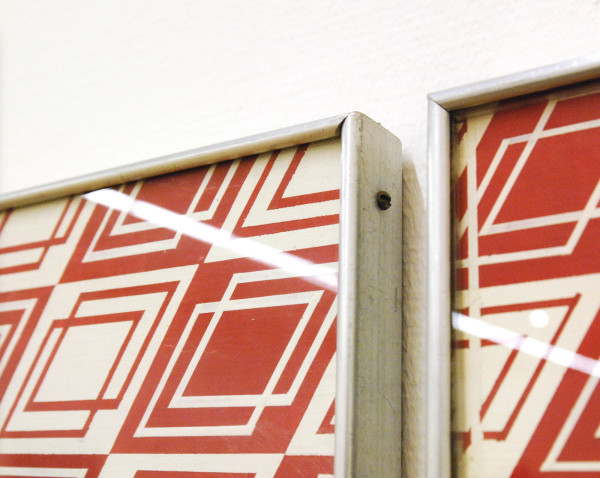 Daan van Golden - Compositie rood wit - Japanse lakverf op doek op paneel (Caldic Collectie) 1964 (detail)