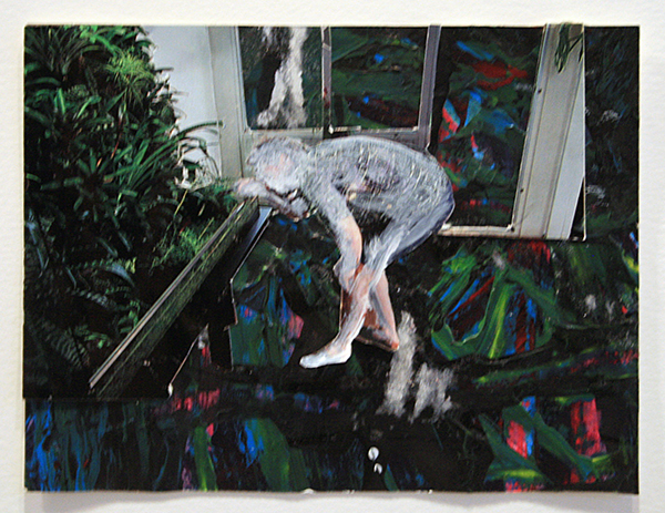 David Wasch - Untitled #9 - 13x10cm Collage en acrylverf