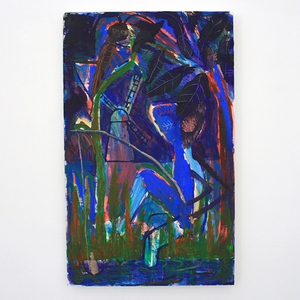 Derk Thijs - Blue - 66x41cm Acrylverf en olieverf op multiplex