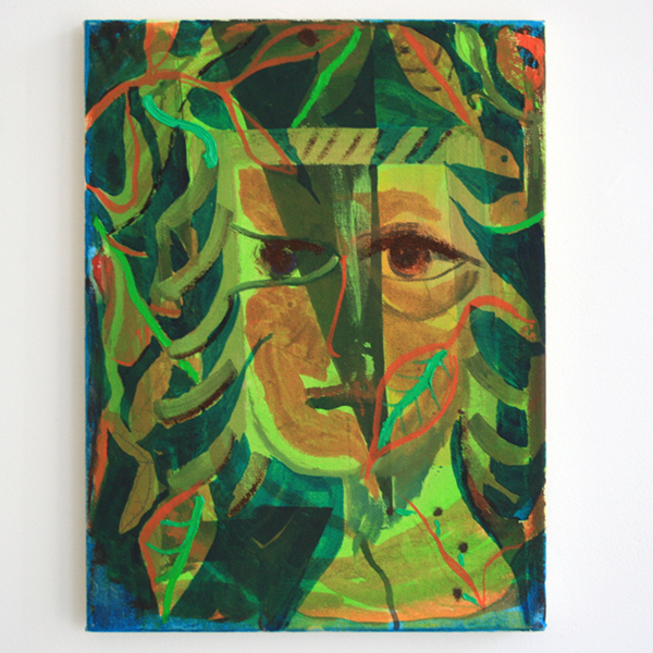 Derk Thijs - Geen Titel - 40x30cm Olieverf op katoen