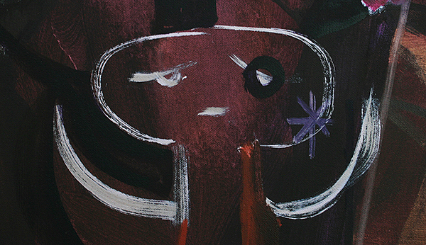 Derk Thijs - Night Sky - 70x90cm Olieverf op katoen (detail)