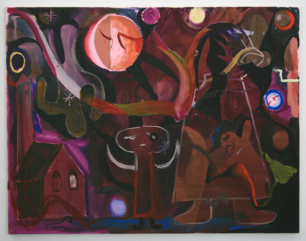 Derk Thijs - Night Sky - 70x90cm Olieverf op katoen