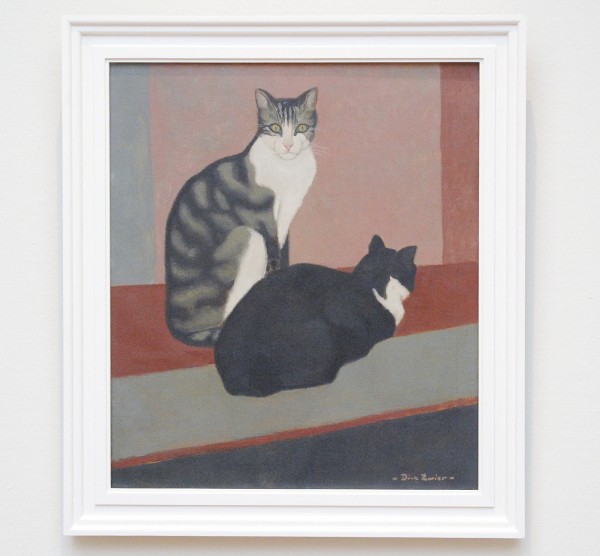 Dick Zwier - Katten - 59x50cm Olieverf op doek, verworven in 1943