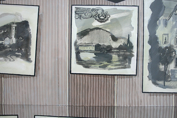 Diederik Gerlach - Bad Vilbel - 69x91cm Gouache en OostIndische inkt op papier (detail)