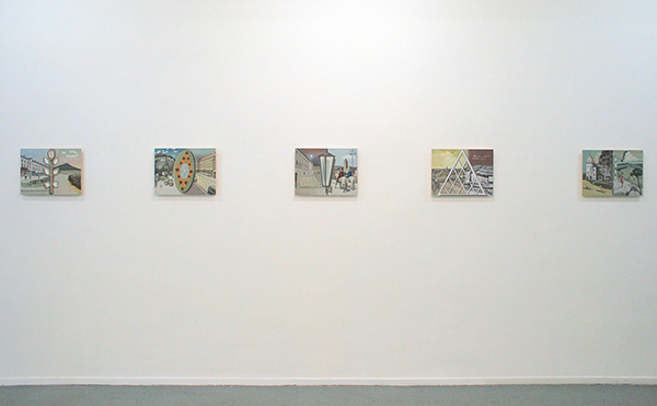 Diederik Gerlach - Ost (I tm V) - 33x44cm Olieverf op paneel