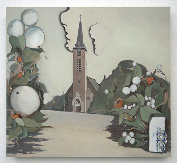 Diederik Gerlach - Wandeling, Kropholler - 47x51cm Olieverf op paneel