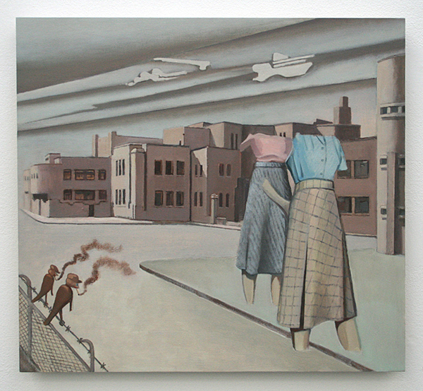 Diederik Gerlach - Wandeling, Limburg - 47x51cm Olieverf op paneel