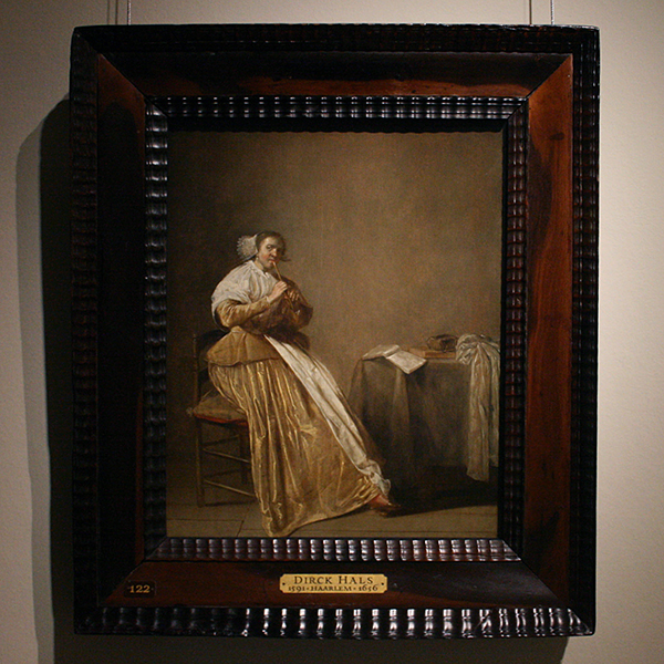 Dirck Hals - Fluitspelende Vrouw - Olieverf op paneel 1630