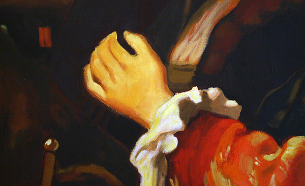 Dubossarsky & Vinogradov - Happy Birthday, Mynheer Rembrandt - 294x389cm Olieverf op doek (detail)