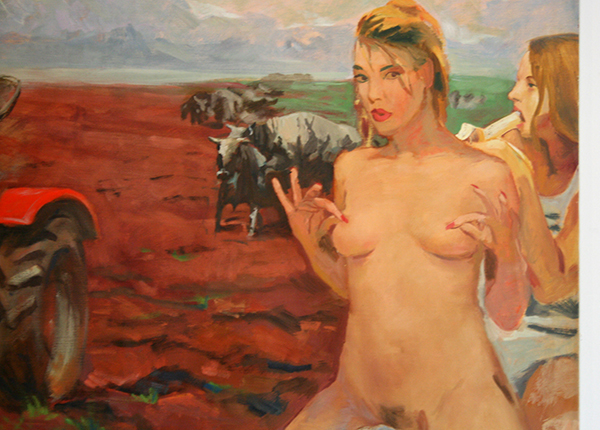 Dubossarsky & Vinogradov - Harvest Festival - 200x450cm (3 delen) Olieverf op doek (detail)