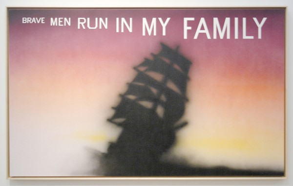 Ed Ruscha - Brave men of La Jolla - Acrylverf op doek, 1995