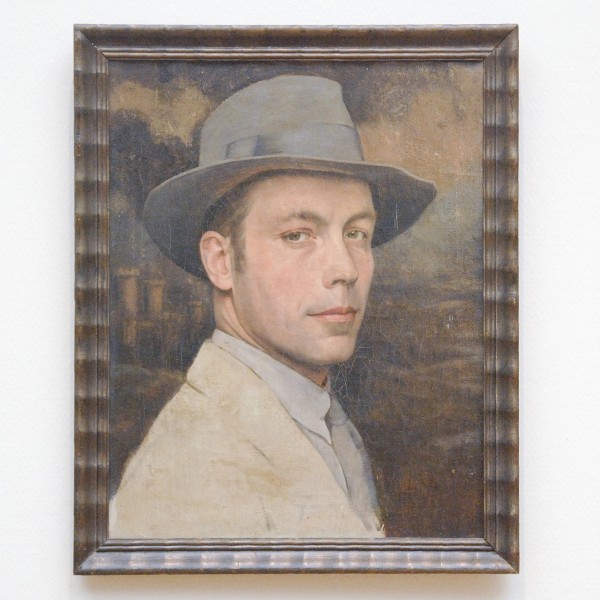 Eduard Gerdes - Zelfportret - 50x40cm Olieverf op doek, 1935