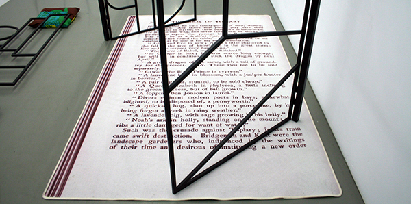 Edward Clydesdale Thomson - Causa Finalis 2 - 167x268x202cm tapijt en beschilderd staal (detail)