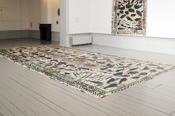 Eli Content - Ontwerp, tapijt Portugeese Synagoge - Acrylverf op krantenpapier