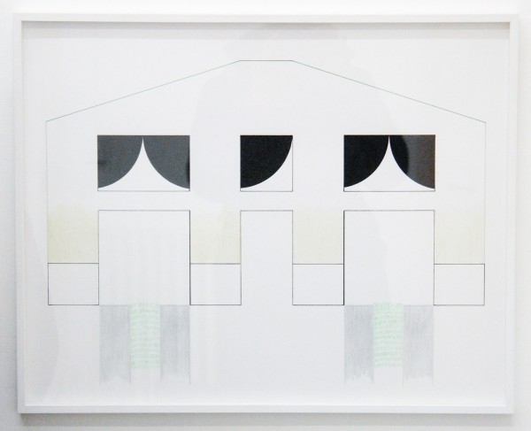 Elvire Bonduelle - Drawing With a Ruler - 59x63cm Kleurpotlood op papier