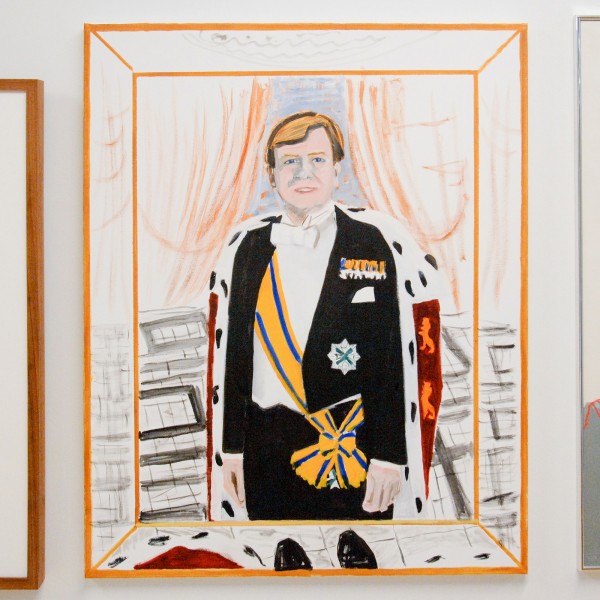 Emo Verkerk - Staatsieportret ten voeten uit - 100x80cm Olieverf op linnen, 2013