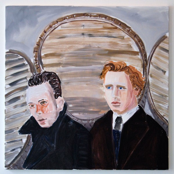 Emo Verkerk - Vincent en Camus - 100x100cm Olieverf op katoen