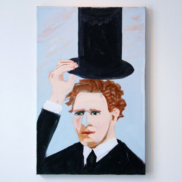 Emo Verkerk - Vincent in Londen - 71x46cm Olieverf op katoen