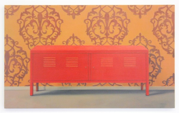 Erica Scheper - Ps Kast Rood - 33x53cm Olieverf op paneel