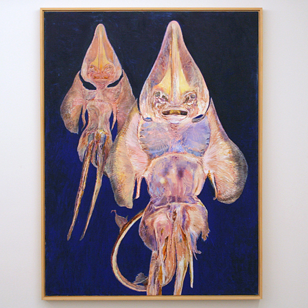 Erik Andriesse - Gitaarvissen - 120x90cm Acrylverf en pigment op linnen