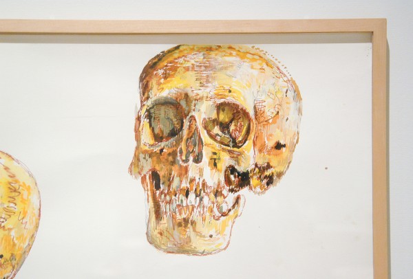 Erik Andriesse - Mensenschedels - Gouache en patel op papier, 1988 (detail)