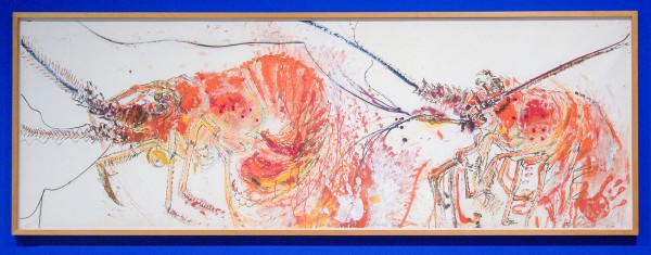 Erik Andriesse - Rivierkreeften - Gemengde techniek op papier, 1986