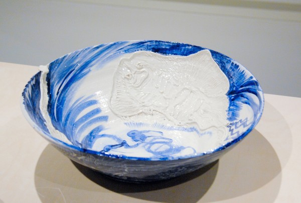 Erik Andriesse - Schaal - Geglazuurde witte chamotteklei, 1992