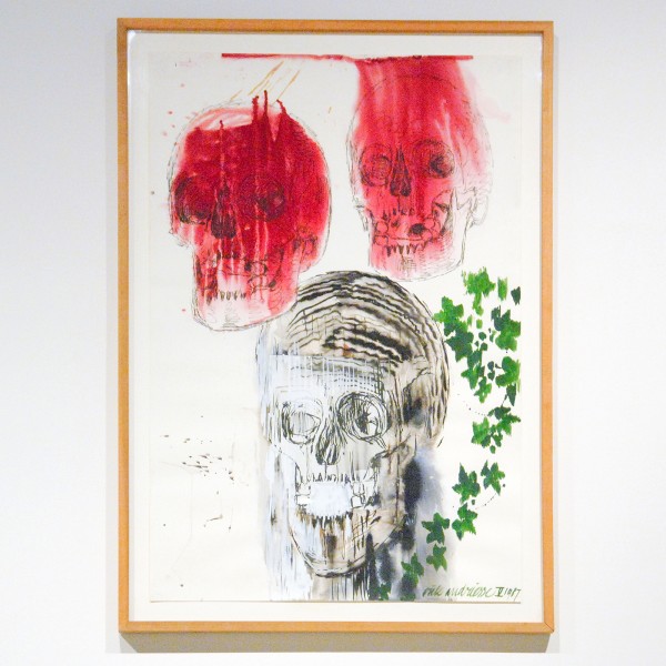 Erik Andriesse - Schedels en Klimop - Acrylverf op papier, 1987