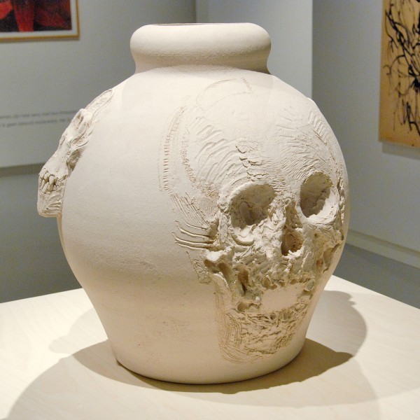Erik Andriesse - Urn (onvoltooid) - Ongeglazuurd steengoed, 1993