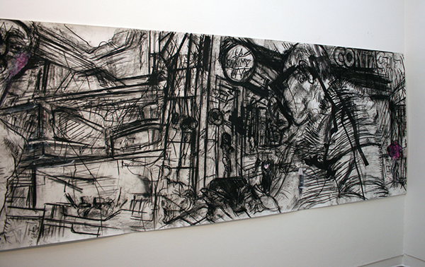 Erik van Lieshout - Contact - 150x533cm Contekrijt en mixed media op papier Erik van Lieshout - Contact - 150x533cm Contekrijt en mixed media op papier