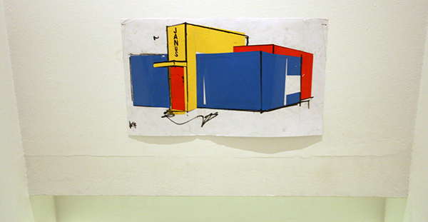 Erik van Lieshout - Ministry of Subculture - Installatie van 49 tekeningen op papier en 1 architectuur model (ingang The Bakery) Erik van Lieshout - Ministry of Subculture - Installatie van 49 tekeningen op papier en 1 architectuur model (ingang The Bakery)